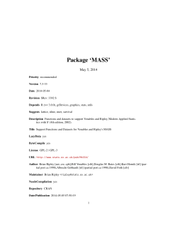 Package ‘MASS’ May 5, 2014