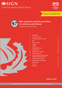 97 SIGN Risk estimation and the prevention of cardiovascular disease