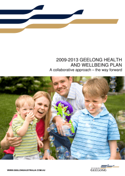 2009-2013 GEELONG HEALTH AND WELLBEING PLAN