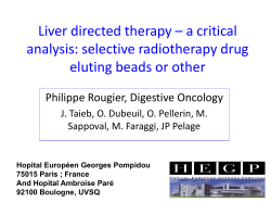 Liver directed therapy – a critical analysis: selective radiotherapy drug