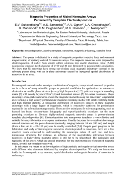 Solid State Phenomena Vol. 190 (2012) pp 522-525 www.scientific.net