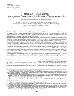 Medullary Thyroid Cancer: Management Guidelines of the American Thyroid Association