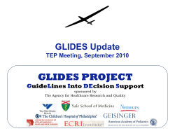 GLIDES PROJECT GLIDES Update TEP Meeting, September 2010 G