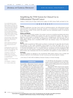 Simplifying the TNM System for Clinical Use in Differentiated Thyroid Cancer
