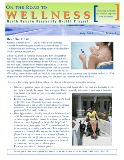 Beat the Heat! Summer Safety for People with Disabilities