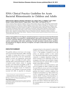 IDSA Clinical Practice Guideline for Acute