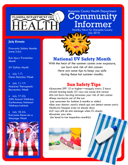 Community Informer  National UV Safety Month