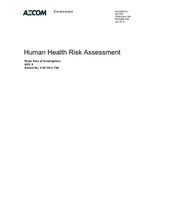 Human Health Risk Assessment Environment  Pines Area of Investigation