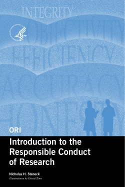 Introduction to the Responsible Conduct of Research ORI