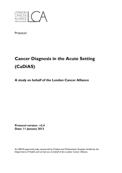 Cancer Diagnosis in the Acute Setting (CaDiAS)  Protocol