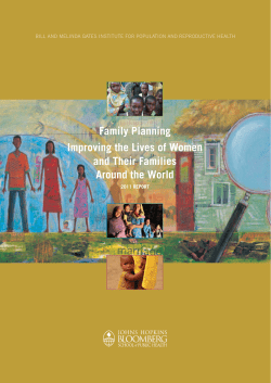 Family Planning Improving the Lives of Women and Their Families Around the World