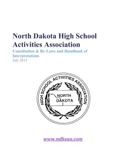 North Dakota High School Activities Association  www.ndhsaa.com