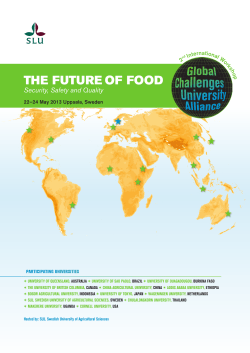 The fuTure of food Security, Safety and Quality 2 International W