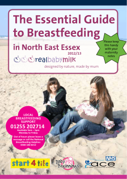 The Essential Guide to Breastfeeding in North East Essex 01255 202714