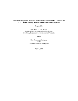 Derivation of Ingestion-Based Soil Remediation Criterion for Cr Based on the