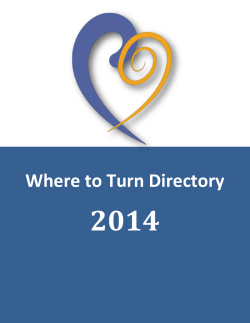 2014 Where to Turn Directory  1