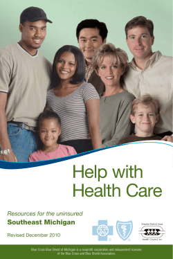 Help with Health Care Southeast Michigan Resources for the uninsured