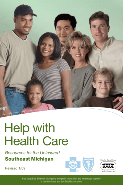 Help with Health Care Southeast Michigan Resources for the Uninsured