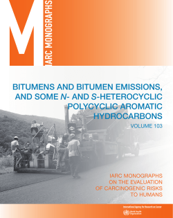 Bitumens and Bitumen emissions, N Polycyclic aromatic HydrocarBons