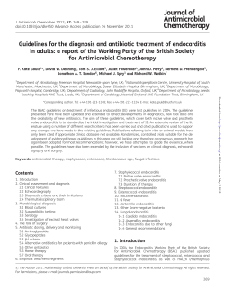 Guidelines for the diagnosis and antibiotic treatment of endocarditis