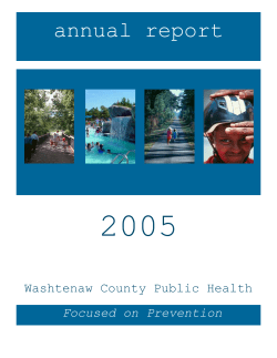 2005 annual report  Washtenaw County Public Health