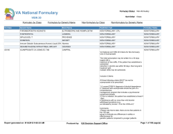 VA National Formulary VISN 20 Formulary by Class Formulary by Generic Name
