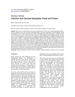 Infection and Cervical Neoplasia: Facts and Fiction Review Article