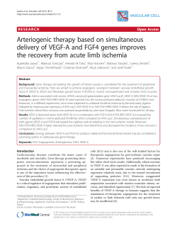 Arteriogenic therapy based on simultaneous the recovery from acute limb ischemia
