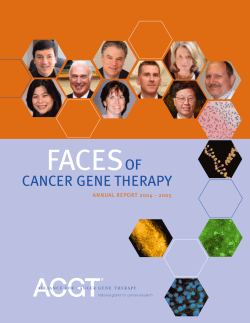 FACES OF CANCER GENE THERAPY ANN UAL REPORT 2004 - 2005