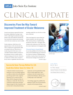 Clinical Update Discoveries Pave the Way Toward Improved Treatment of Ocular Melanoma
