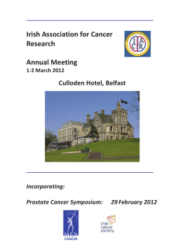 Irish Association for Cancer Research  Annual Meeting
