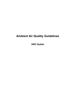 Ambient Air Quality Guidelines 2002 Update