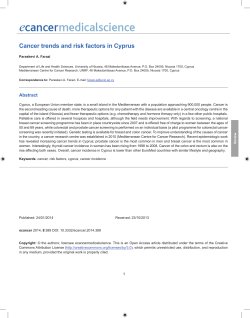 Cancer trends and risk factors in Cyprus