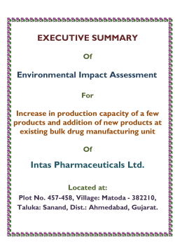 EXECUTIVE SUMMARY Environmental Impact Assessment