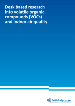 Desk based research into volatile organic compounds (VOCs) and indoor air quality