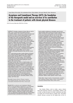 Giornale Italiano di Medicina del Lavoro ed Ergonomia Supplemento A, Psicologia