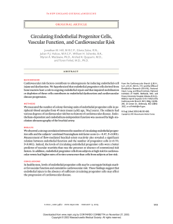 Circulating Endothelial Progenitor Cells, Vascular Function, and Cardiovascular Risk