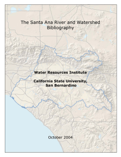 The Santa Ana River and Watershed Bibliography October 2004