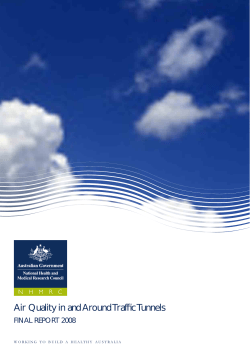 Air Quality in and Around Traffic Tunnels Final RepoRt 2008