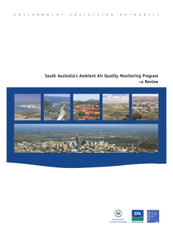 South Australia’s Ambient Air Quality Monitoring Program –a Review E N