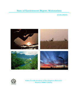 State of Environment Report: Maharashtra  Indira Gandhi Institute of Development Research