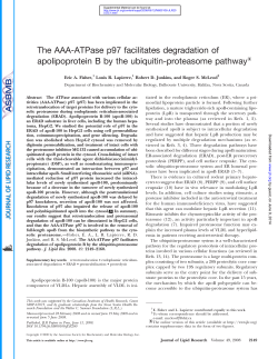 The AAA-ATPase p97 facilitates degradation of