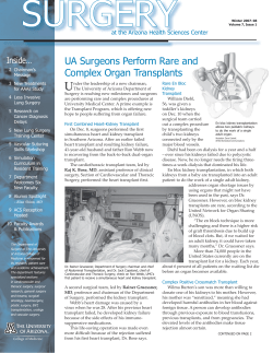 U UA Surgeons Perform Rare and Complex Organ Transplants Inside…
