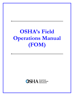 OSHA’s Field Operations Manual (FOM)