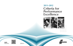 Criteria for Performance Excellence 2011–2012