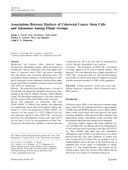 Associations Between Markers of Colorectal Cancer Stem Cells