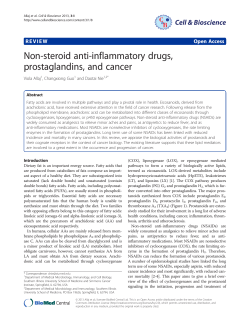 Non-steroid anti-inflammatory drugs, prostaglandins, and cancer R E V I E W
