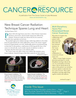 CANCER    RESOURCE P New Breast Cancer Radiation