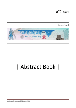 | Abstract Book | ICS  2012