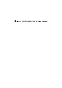 Clinical proteomics in breast cancer